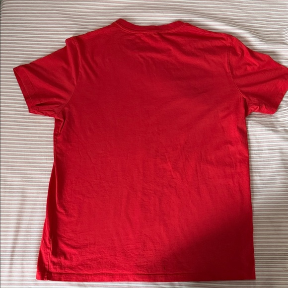 Balmain Red Tee with Gold Logo - Picture 2 of 4
